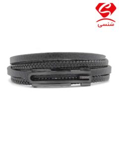 دستبند چرم و استیل پسرانه