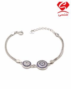 دستبند نقره چشم نظر کد50