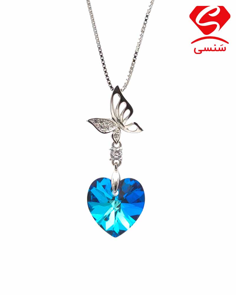 گردنبند سواروسکی نقره کد44