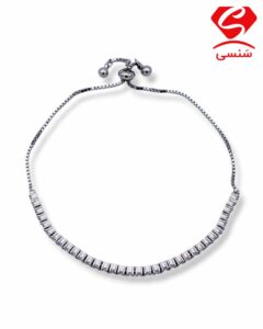 دستبند نقره تنیسی آسانسوری کد 026
