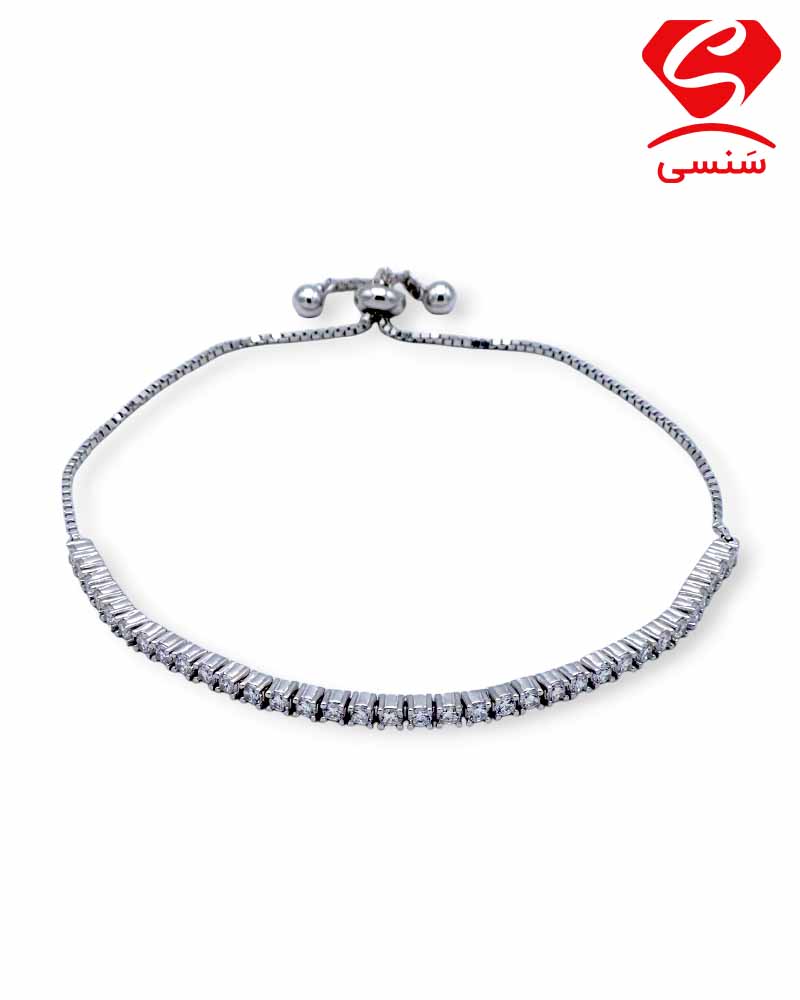دستبند نقره تنیسی آسانسوری کد 026