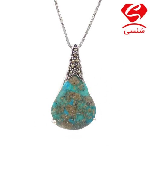 گردنبند فیروزه طرح اشک