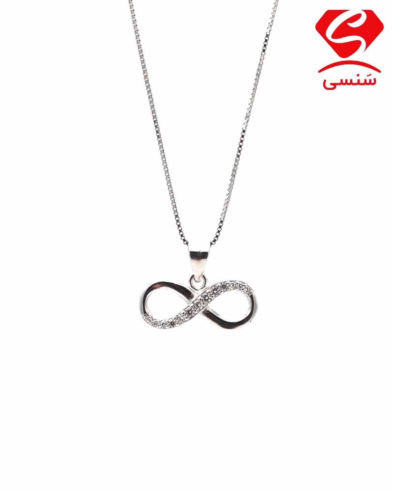گردنبند نقره طرح بینهایت کد 029