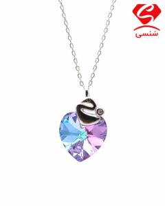 گردنبند نقره شیک سواروسکی کد 096