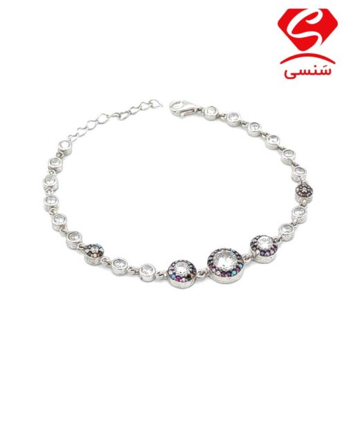 خرید دستبند نقره جواهر