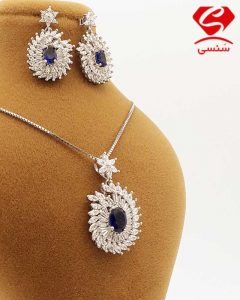 خرید ست نقره یاقوت کبود