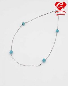 گردنبند نقره طرح آکومارین