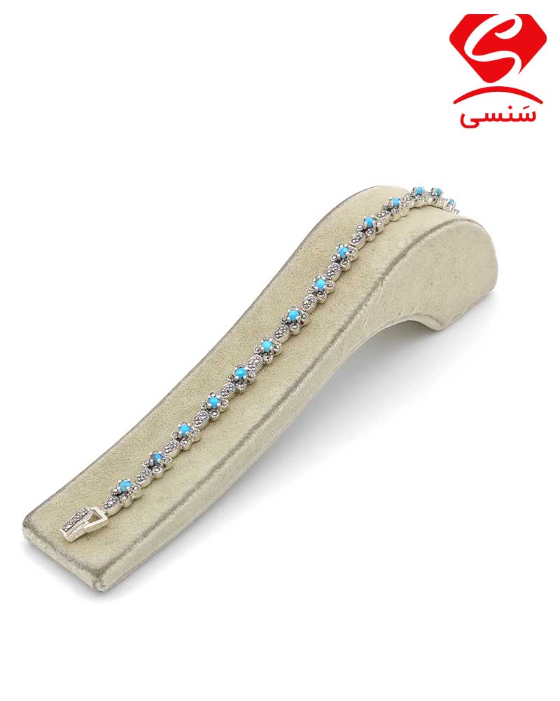دستبند فیروزه مدل پروانه