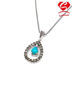 گردنبند نقره فیروزه کد 245