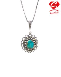 گردنبند نقره فیروزه کد 250