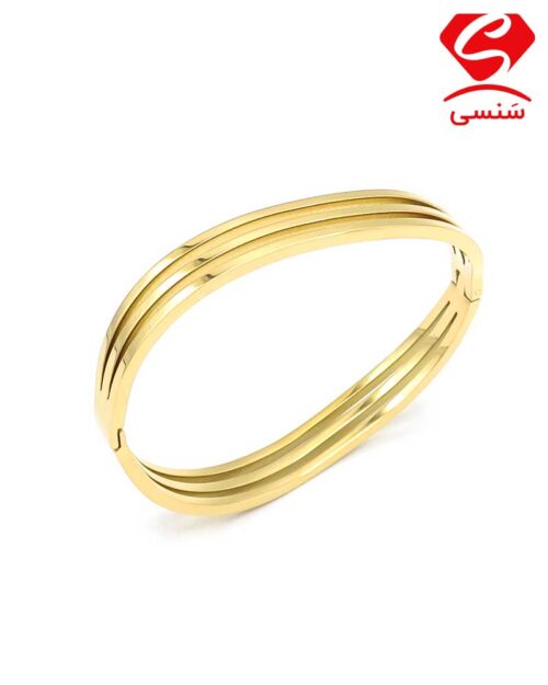 دستبند استیل شیک سه رج