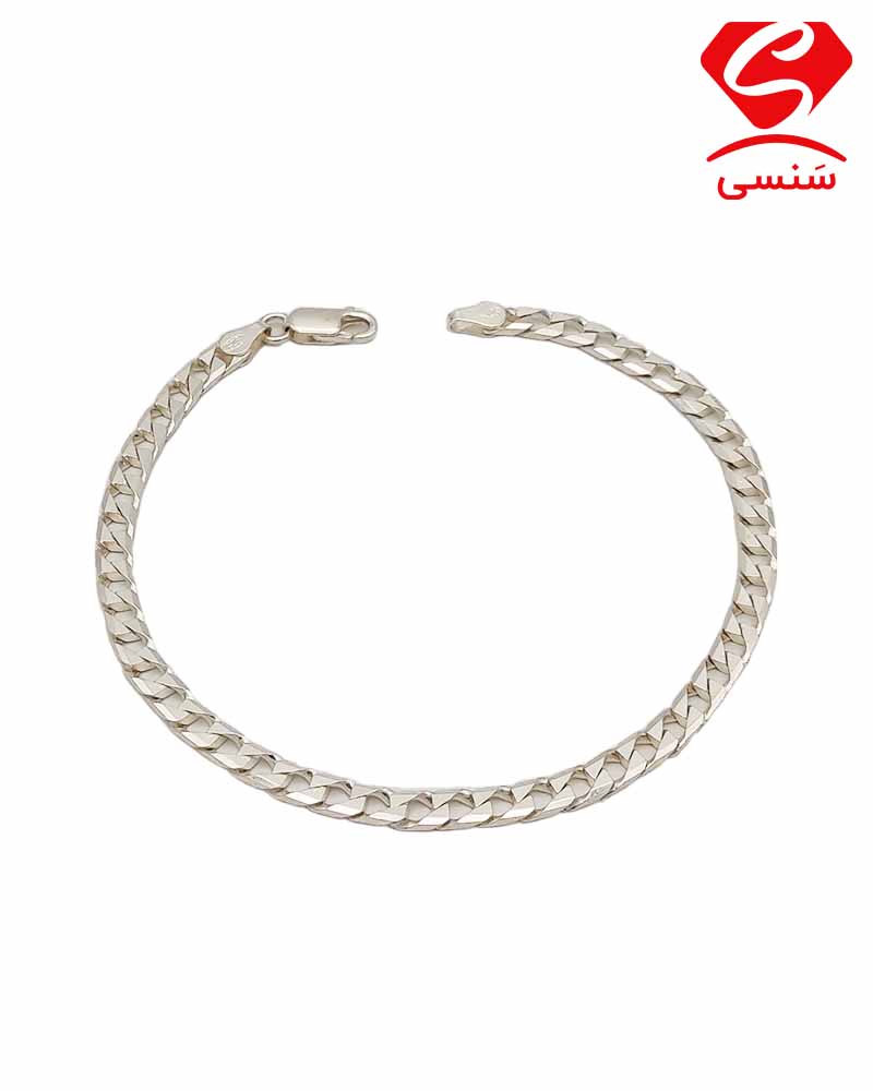 دستبند نقره کارتیه تراش ژاپنی کد74