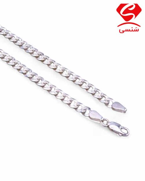 گردنبند نقره کارتیه اسپرت یک رو تراش